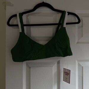 Andie x Mindy Summer Camp The Rockley Bikini Top Pesto Green M NWT
